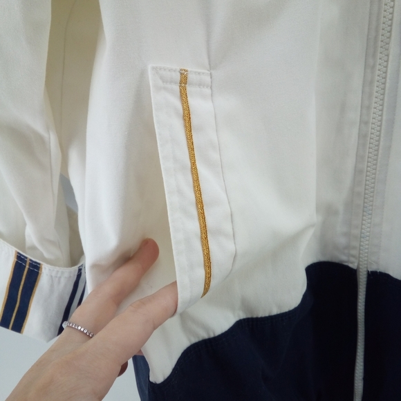 Nautical White and Navy Women's Jacket - Picture 13 of 14